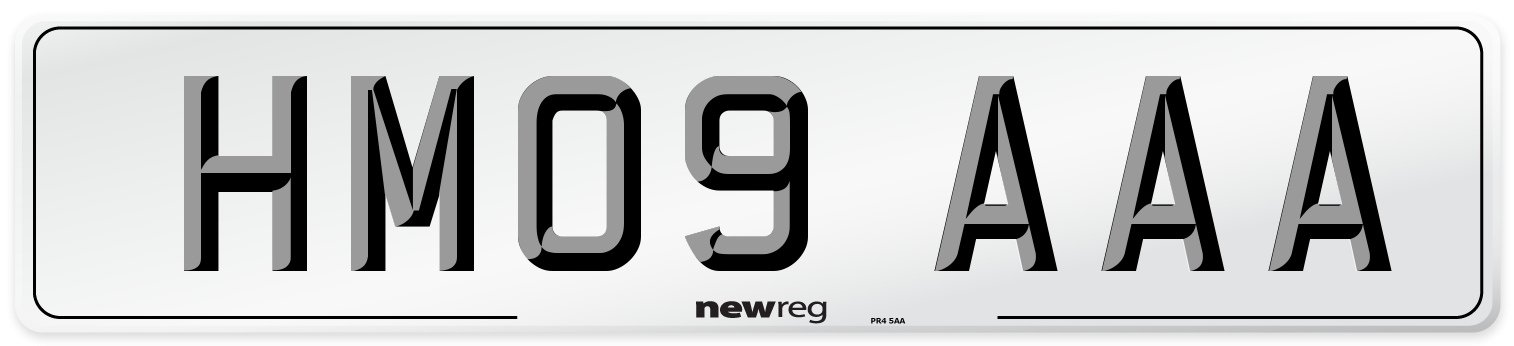 HM09 AAA Number Plate from New Reg